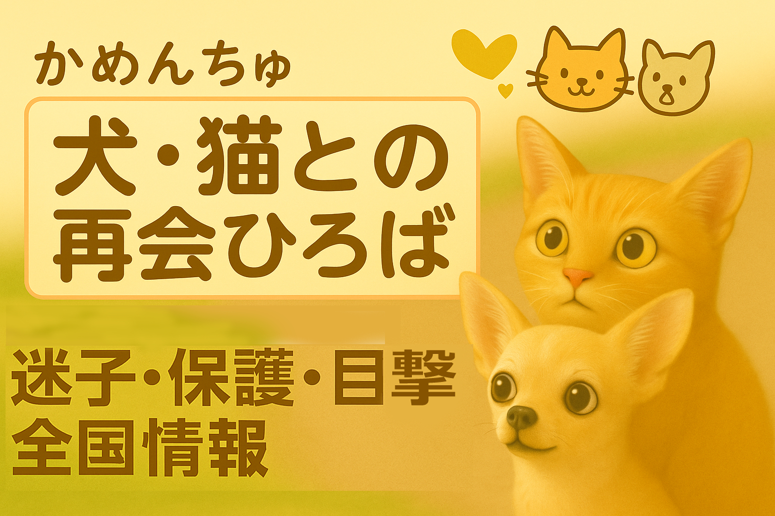 犬・猫との再会ひろばバナー